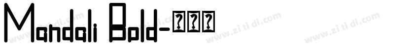 Mandali Bold字体转换